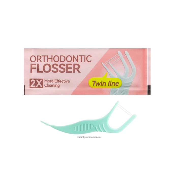 Флоссер з подвійною ниткою, в індивідуальній упаковці